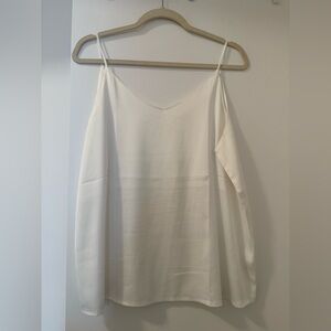 Unbranded white silk-effect cami, XL